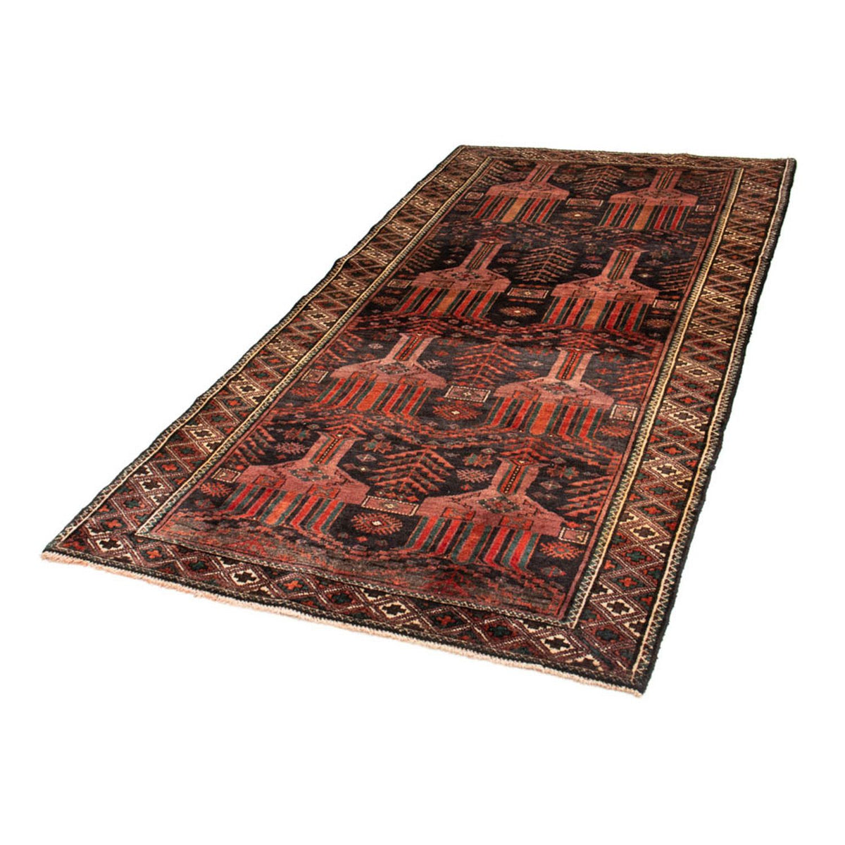 Loper Baluch tapijt - 228 x 114 cm - licht rood