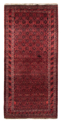 Loper Baluch tapijt - 248 x 117 cm - donkerrood
