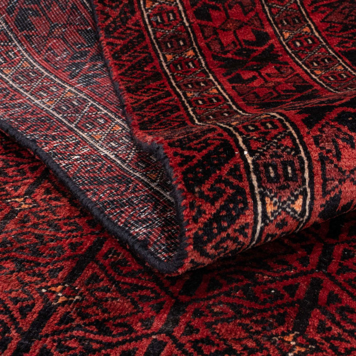 Loper Baluch tapijt - 248 x 117 cm - donkerrood