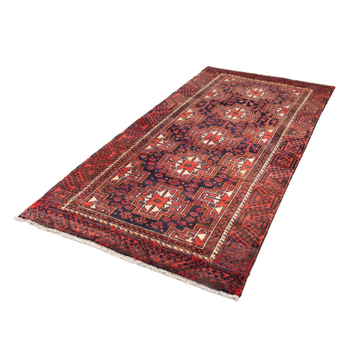 Loper Baluch tapijt - 221 x 110 cm - rood