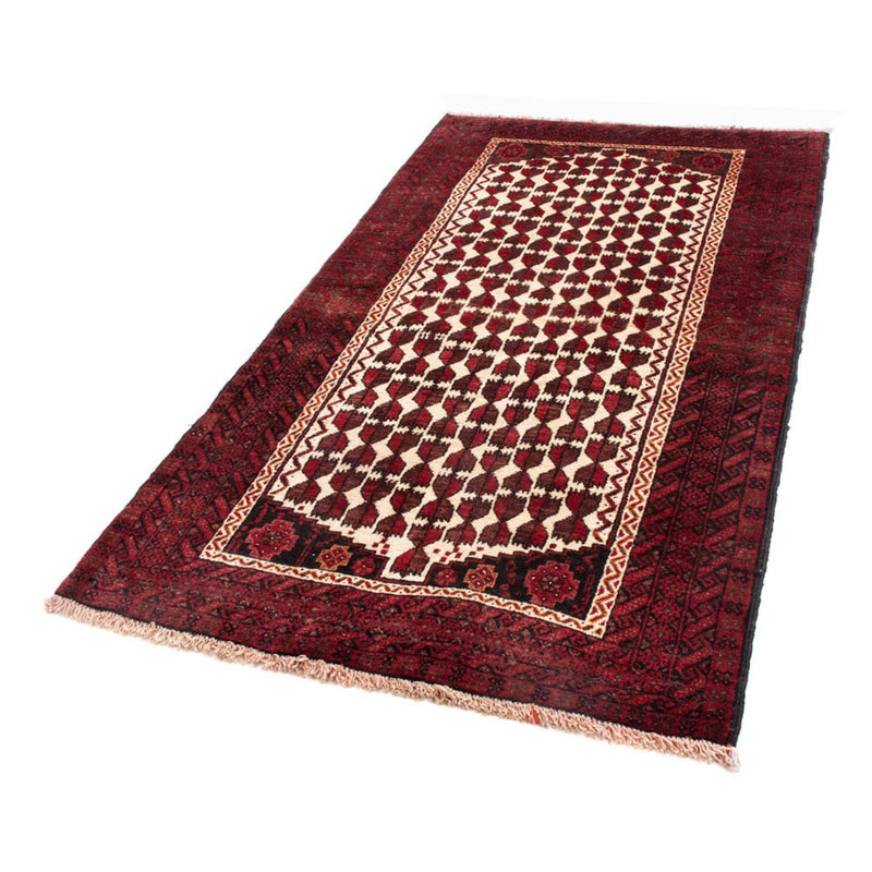 Loper Baluch tapijt - 185 x 102 cm - donkerrood