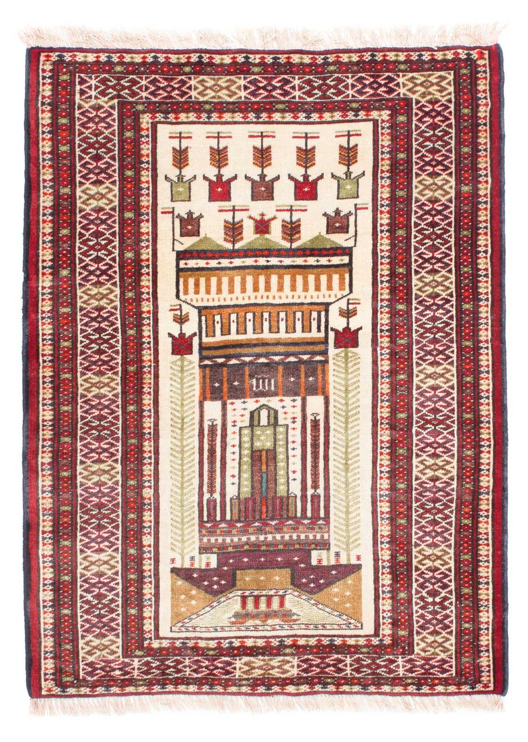 Baluch tapijt - 119 x 89 cm - beige