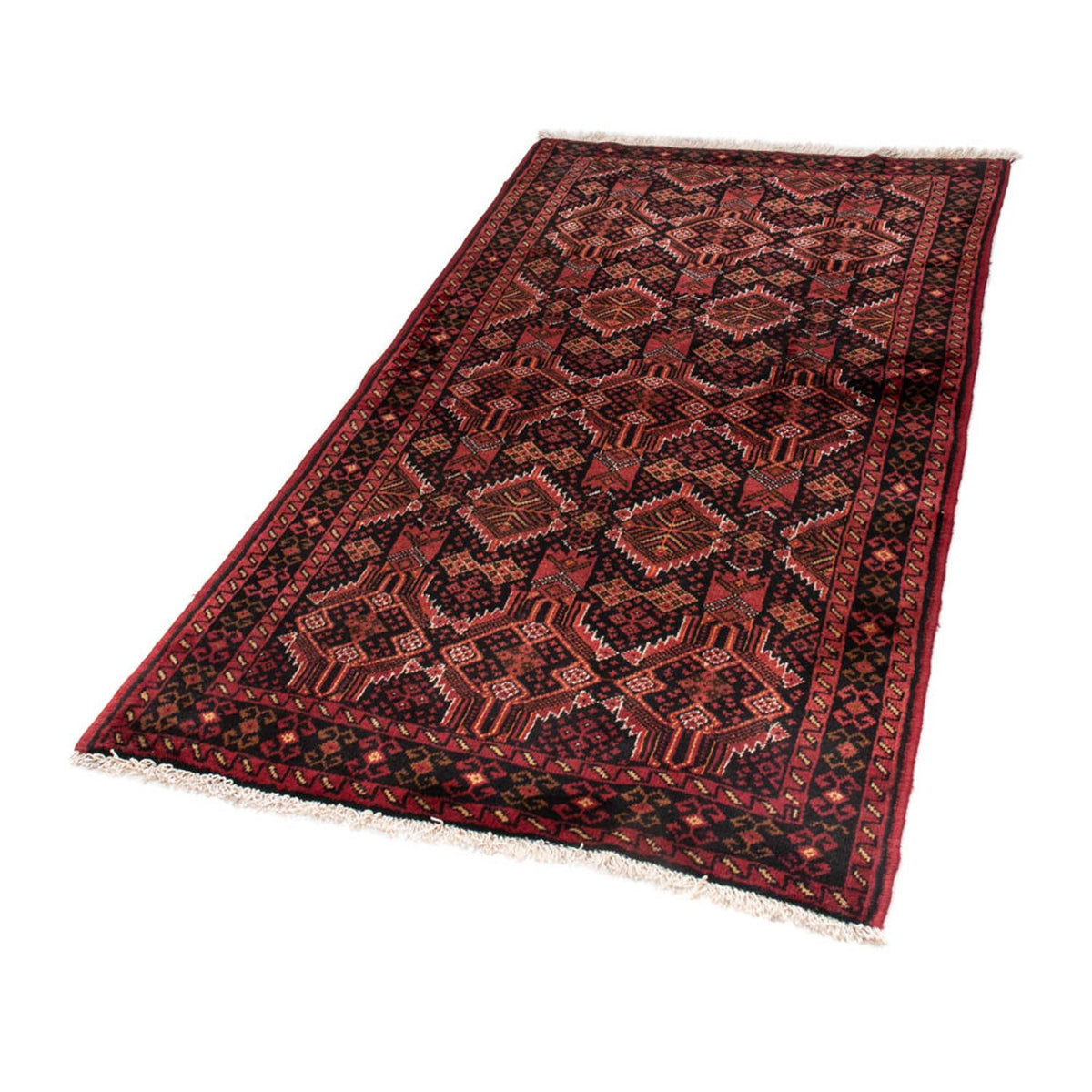Loper Baluch tapijt - 184 x 96 cm - donkerrood