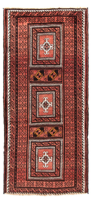 Loper Baluch tapijt - 240 x 114 cm - roest
