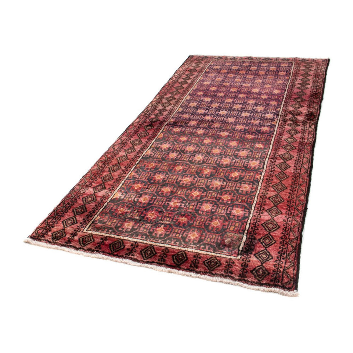 Loper Baluch tapijt - 227 x 110 cm - licht rood
