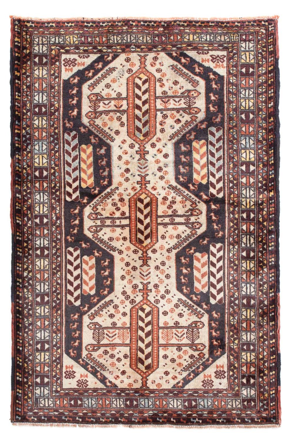 Baluch tapijt - 140 x 96 cm - beige