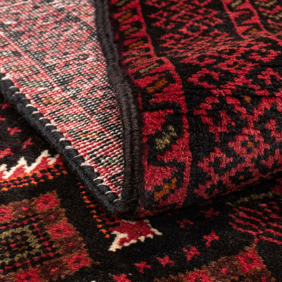 Loper Baluch tapijt - 206 x 113 cm - donkerrood