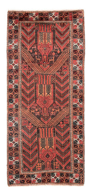 Loper Baluch tapijt - 205 x 100 cm - licht rood