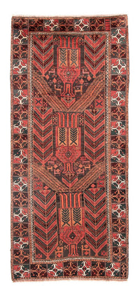 Loper Baluch tapijt - 205 x 100 cm - licht rood