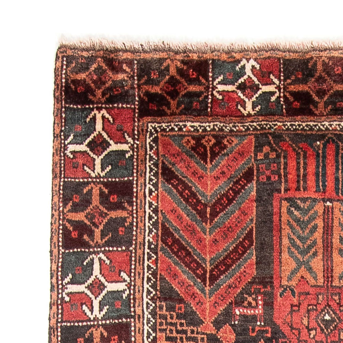 Loper Baluch tapijt - 205 x 100 cm - licht rood