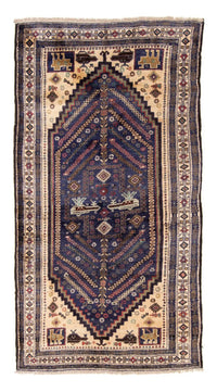 Loper Baluch tapijt - 211 x 112 cm - donkerblauw