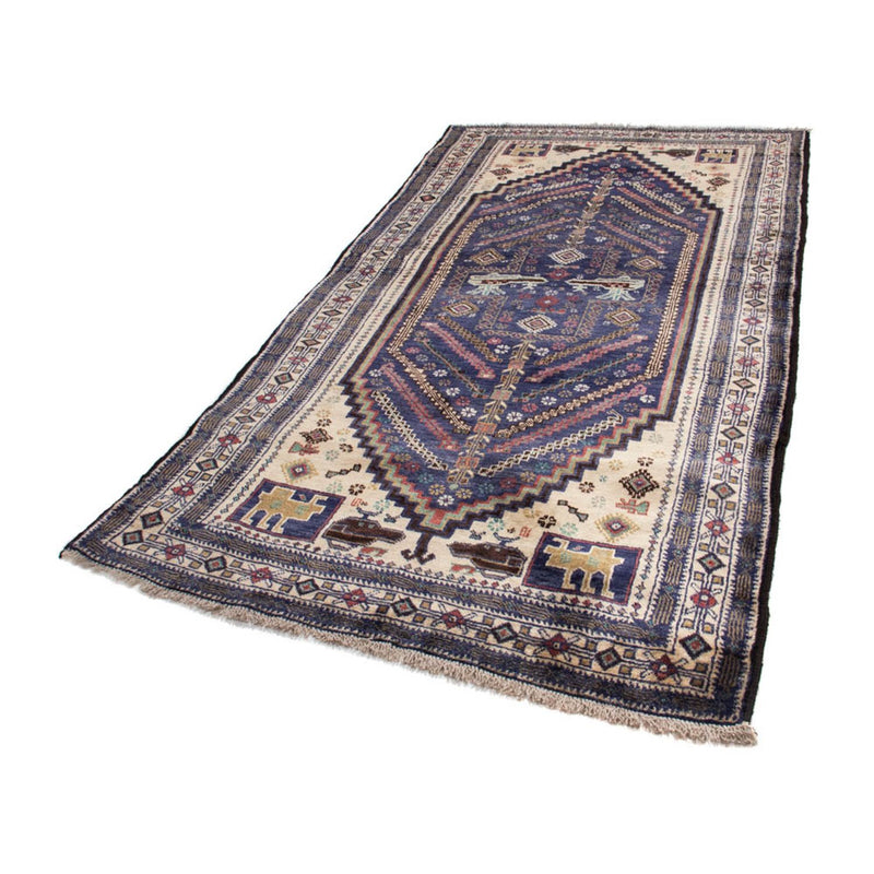 Loper Baluch tapijt - 211 x 112 cm - donkerblauw