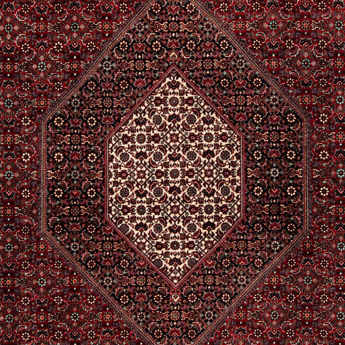 Perzisch tapijt - Bijar - 258 x 202 cm - donkerrood