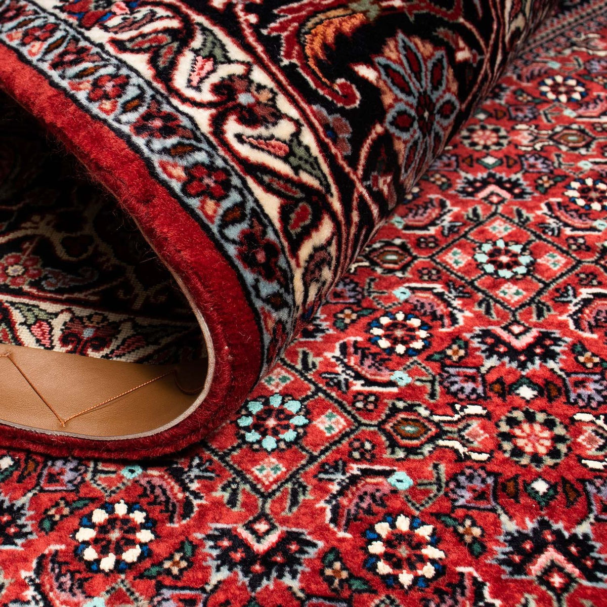 Perzisch tapijt - Bijar - 258 x 202 cm - donkerrood