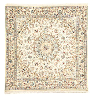 Perzisch tapijt - Nain - Koninklijk vierkant  - 203 x 202 cm - beige