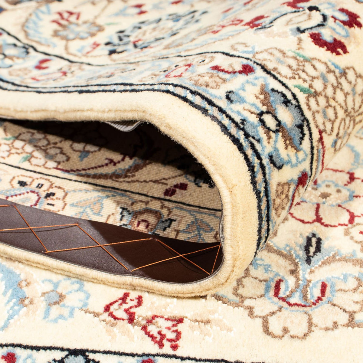 Perzisch tapijt - Nain - Koninklijk vierkant  - 203 x 202 cm - beige