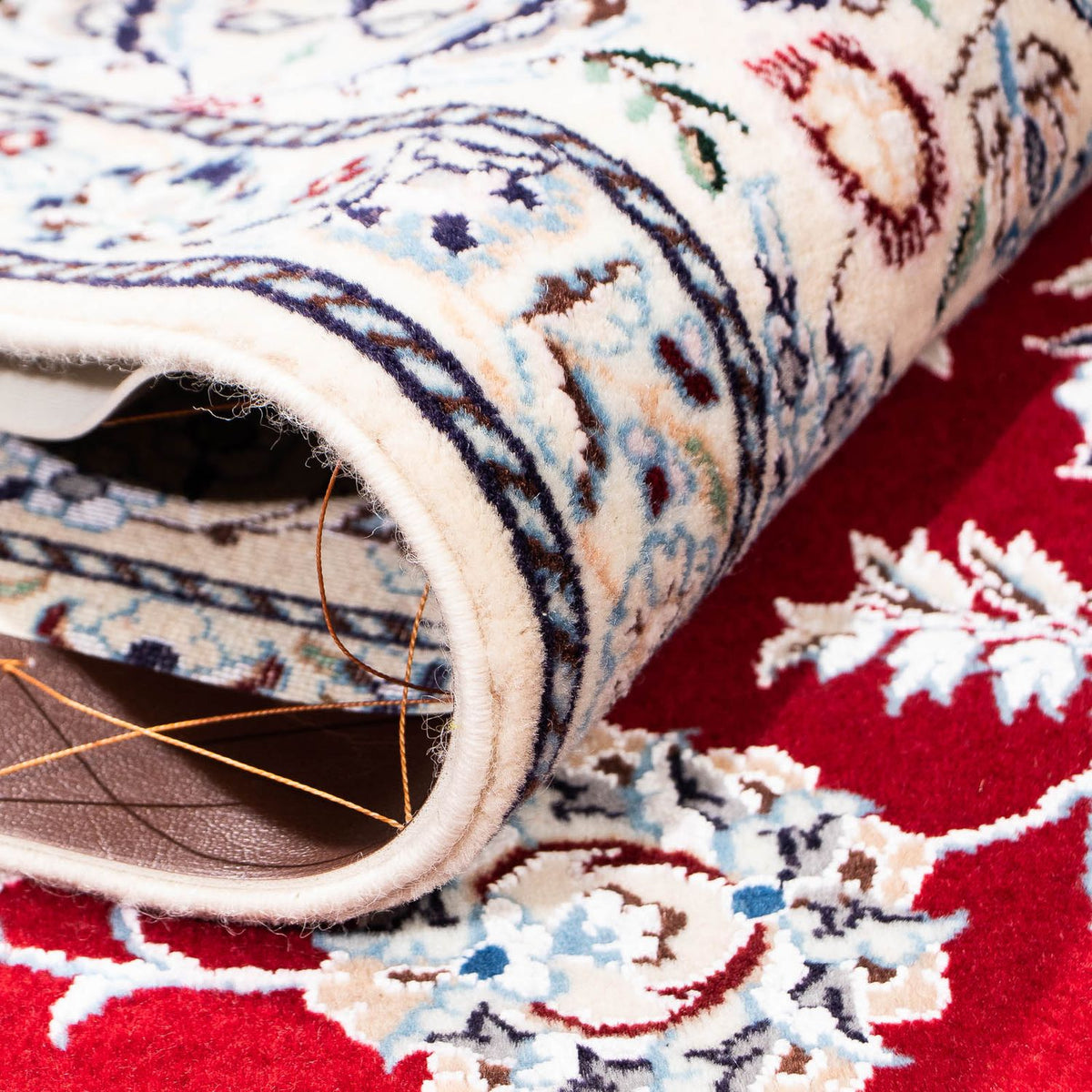 Perzisch tapijt - Nain - Premium - 196 x 158 cm - donkerrood