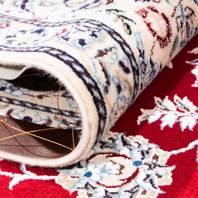 Perzisch tapijt - Nain - Premium - 196 x 158 cm - donkerrood