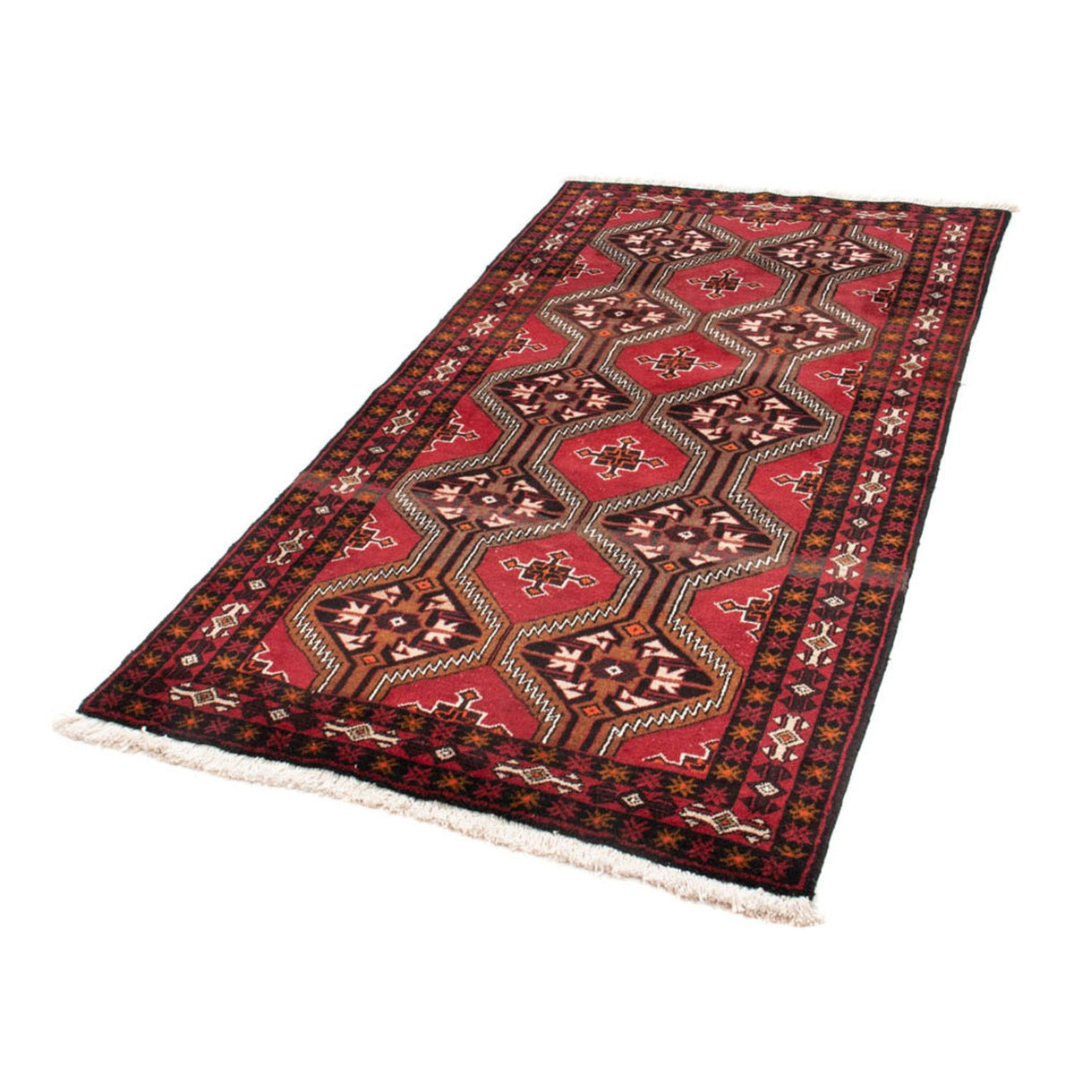 Loper Baluch tapijt - 194 x 100 cm - rood