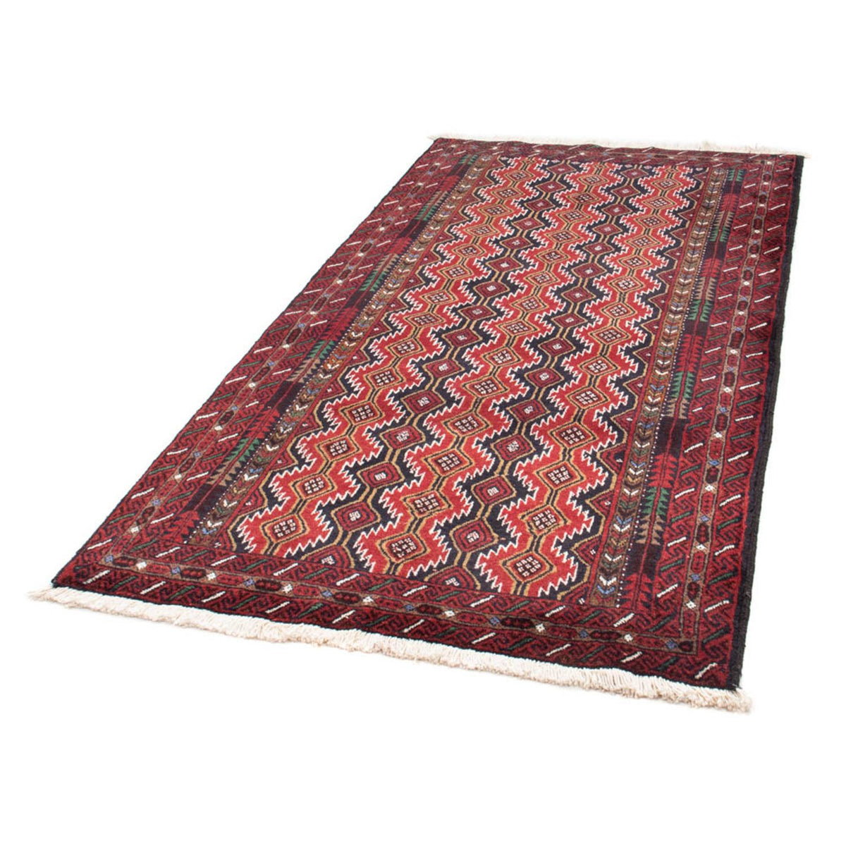 Loper Baluch tapijt - 206 x 106 cm - rood