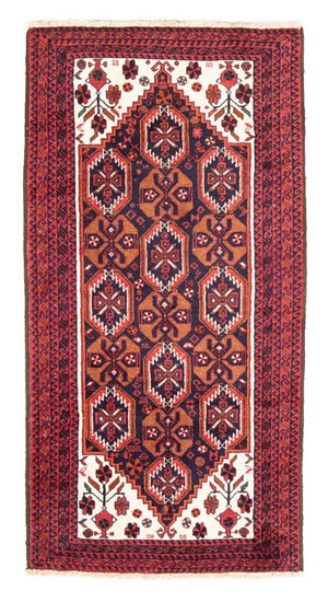 Loper Baluch tapijt - 202 x 100 cm - rood