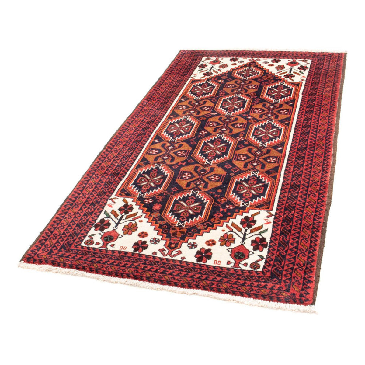 Loper Baluch tapijt - 202 x 100 cm - rood