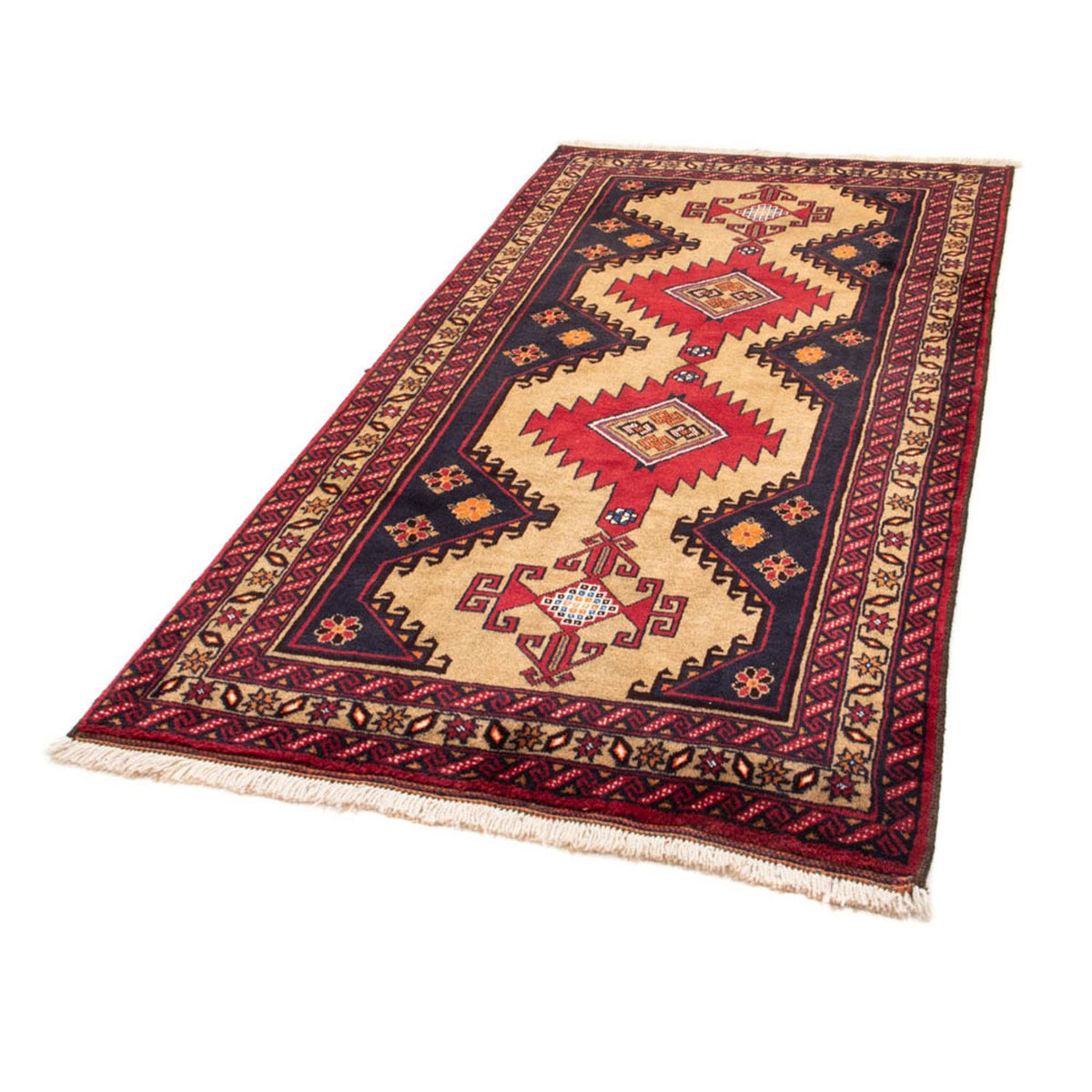Loper Baluch tapijt - 215 x 111 cm - beige