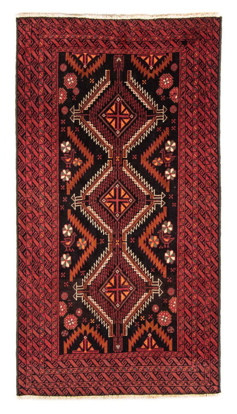 Loper Baluch tapijt - 196 x 106 cm - rood