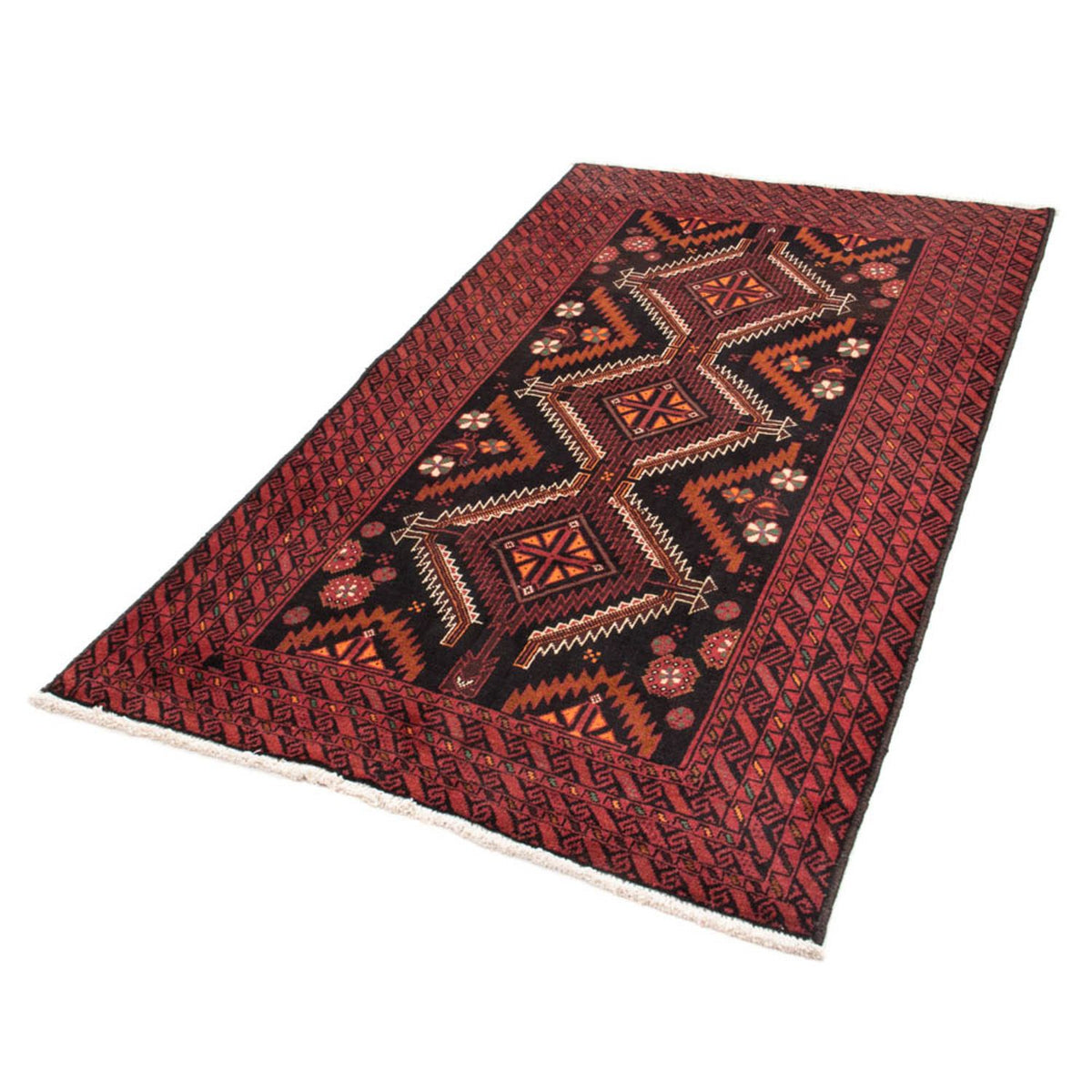 Loper Baluch tapijt - 196 x 106 cm - rood