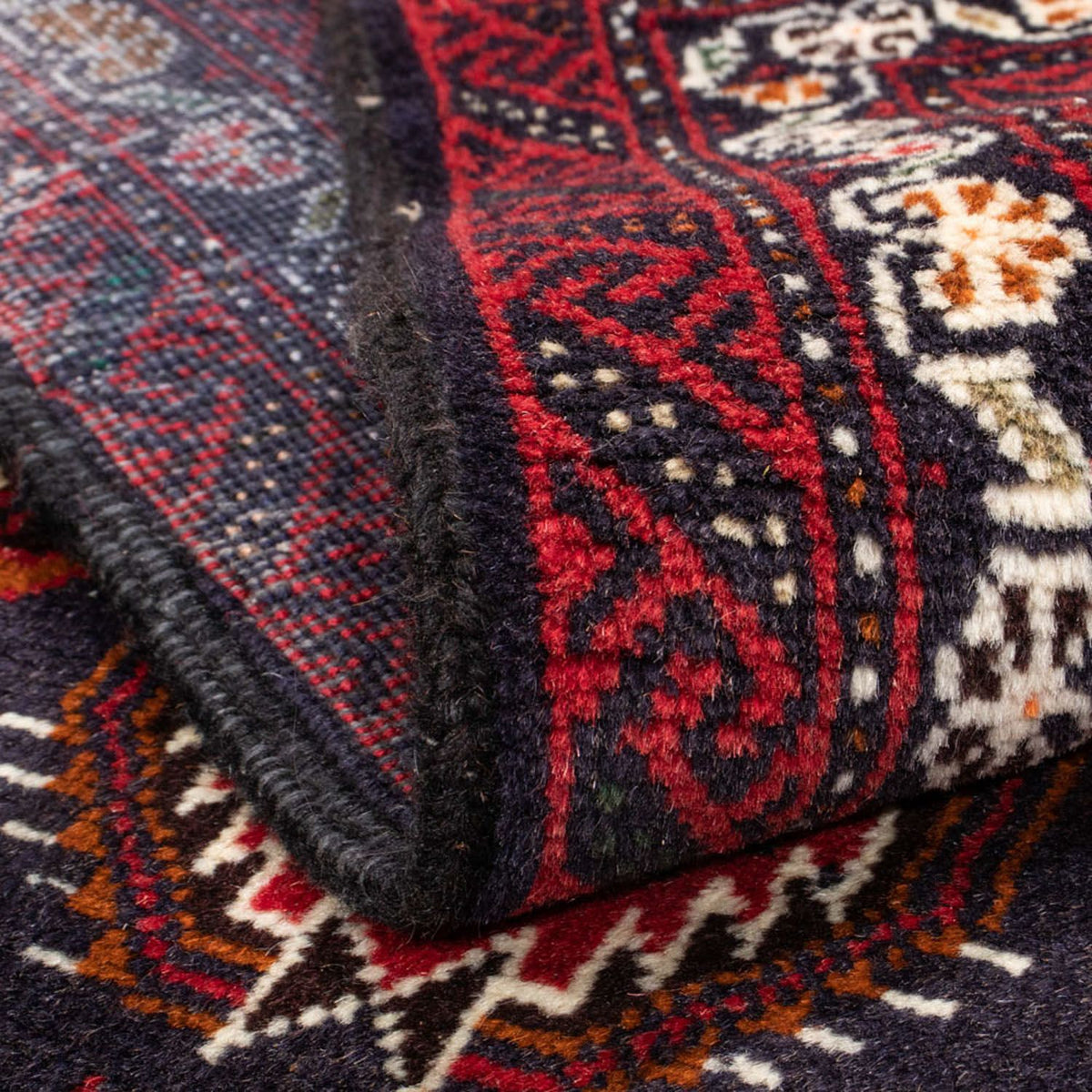 Loper Baluch tapijt - 196 x 110 cm - donkerblauw