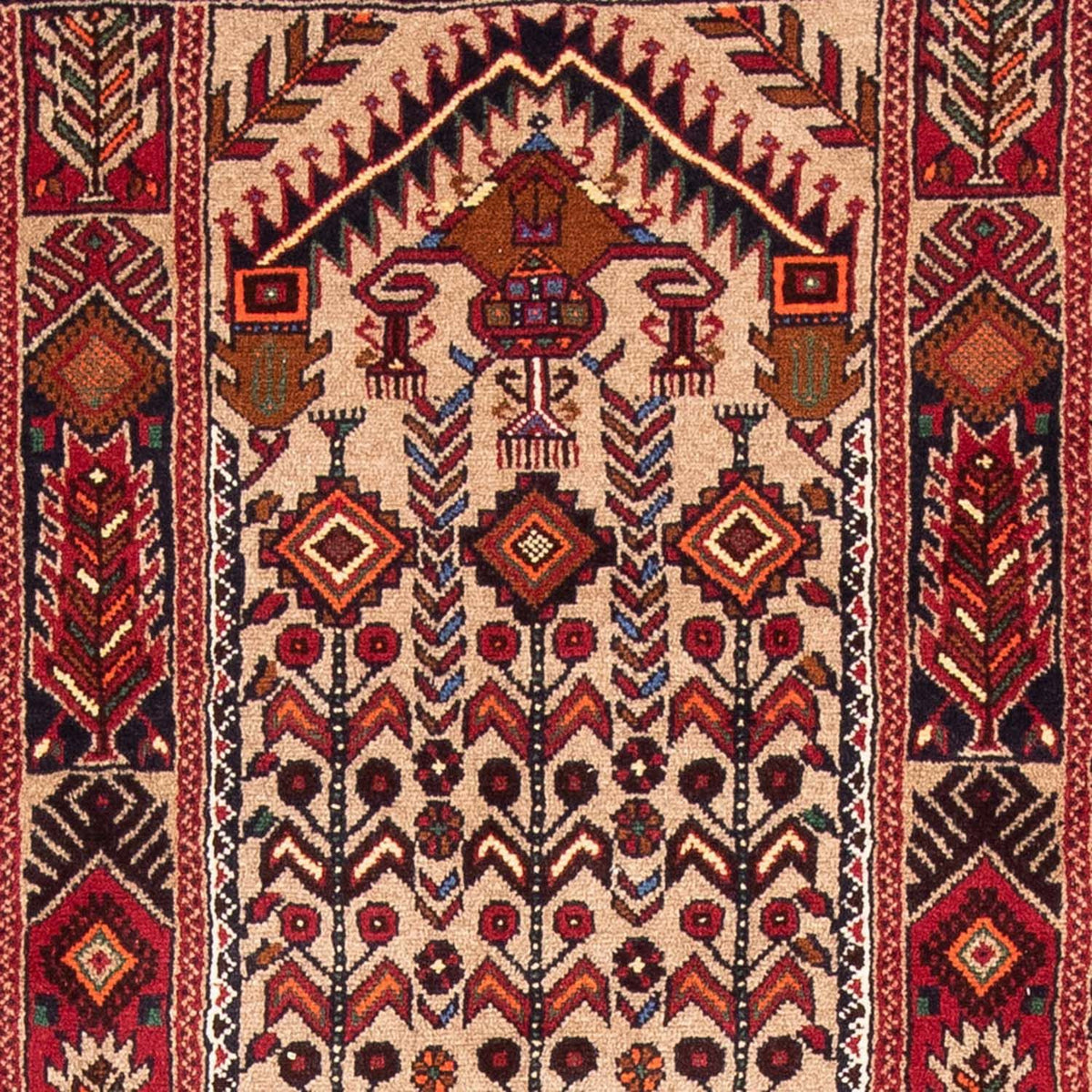 Loper Baluch tapijt - 195 x 99 cm - veelkleurig