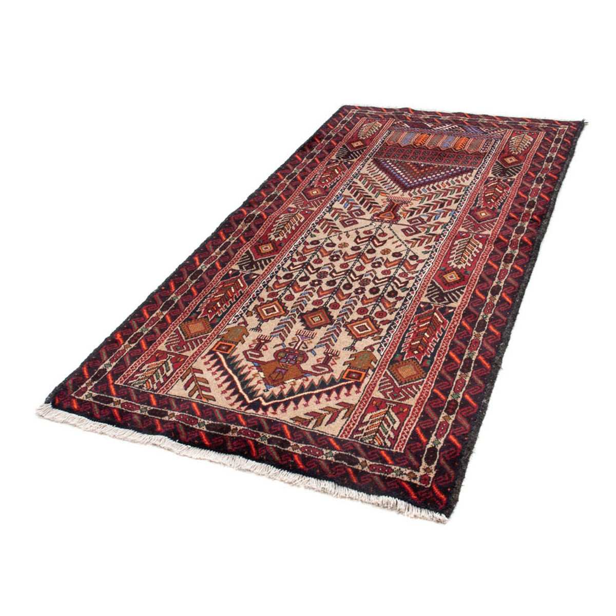 Loper Baluch tapijt - 195 x 99 cm - veelkleurig