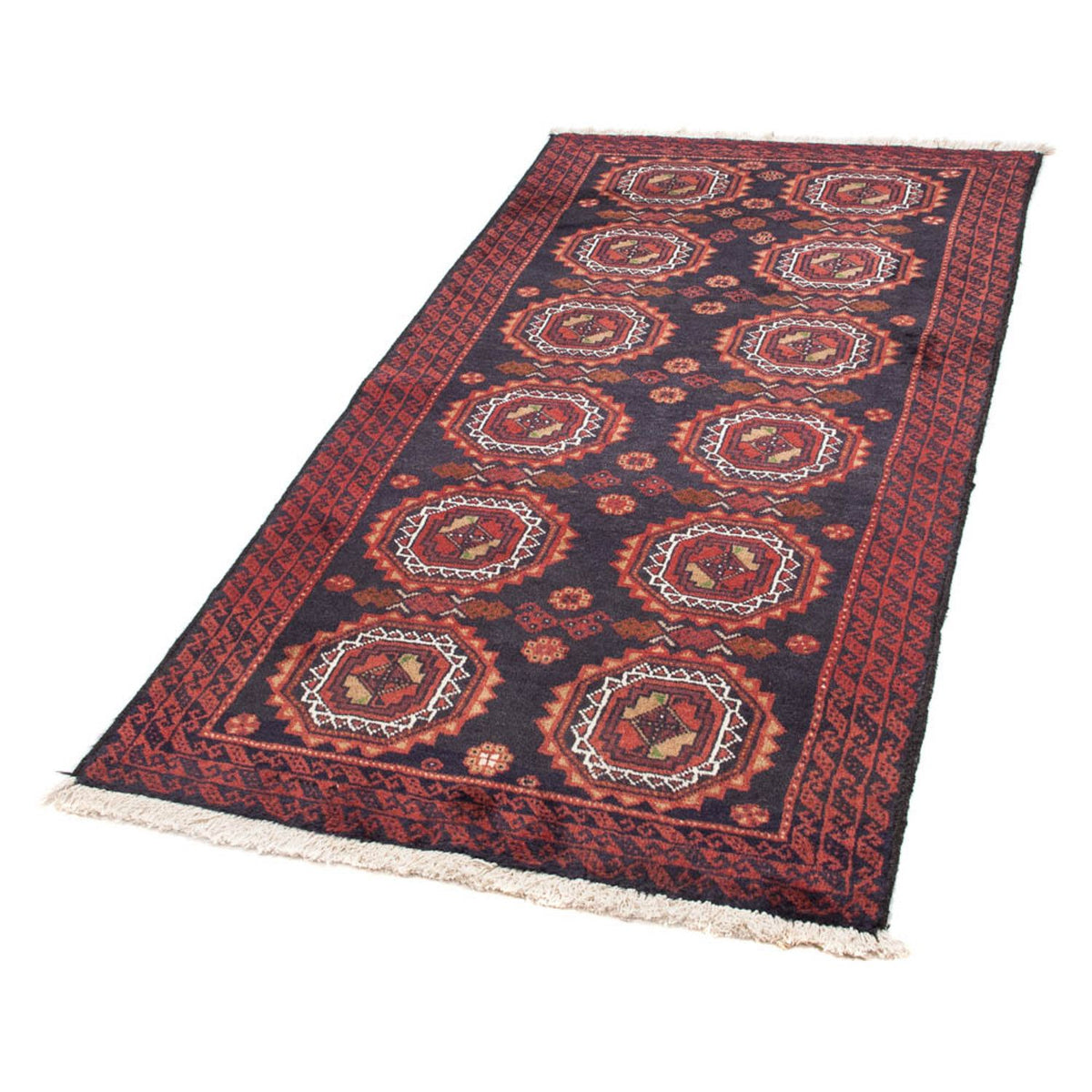 Loper Baluch tapijt - 186 x 95 cm - donkerblauw