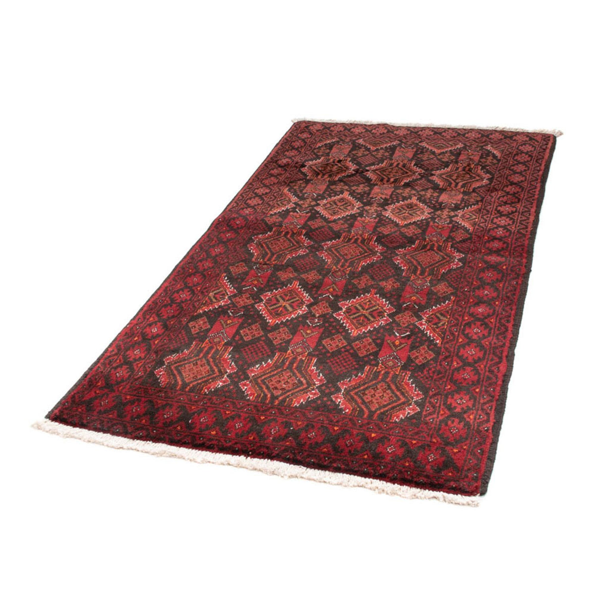 Loper Baluch tapijt - 195 x 102 cm - rood