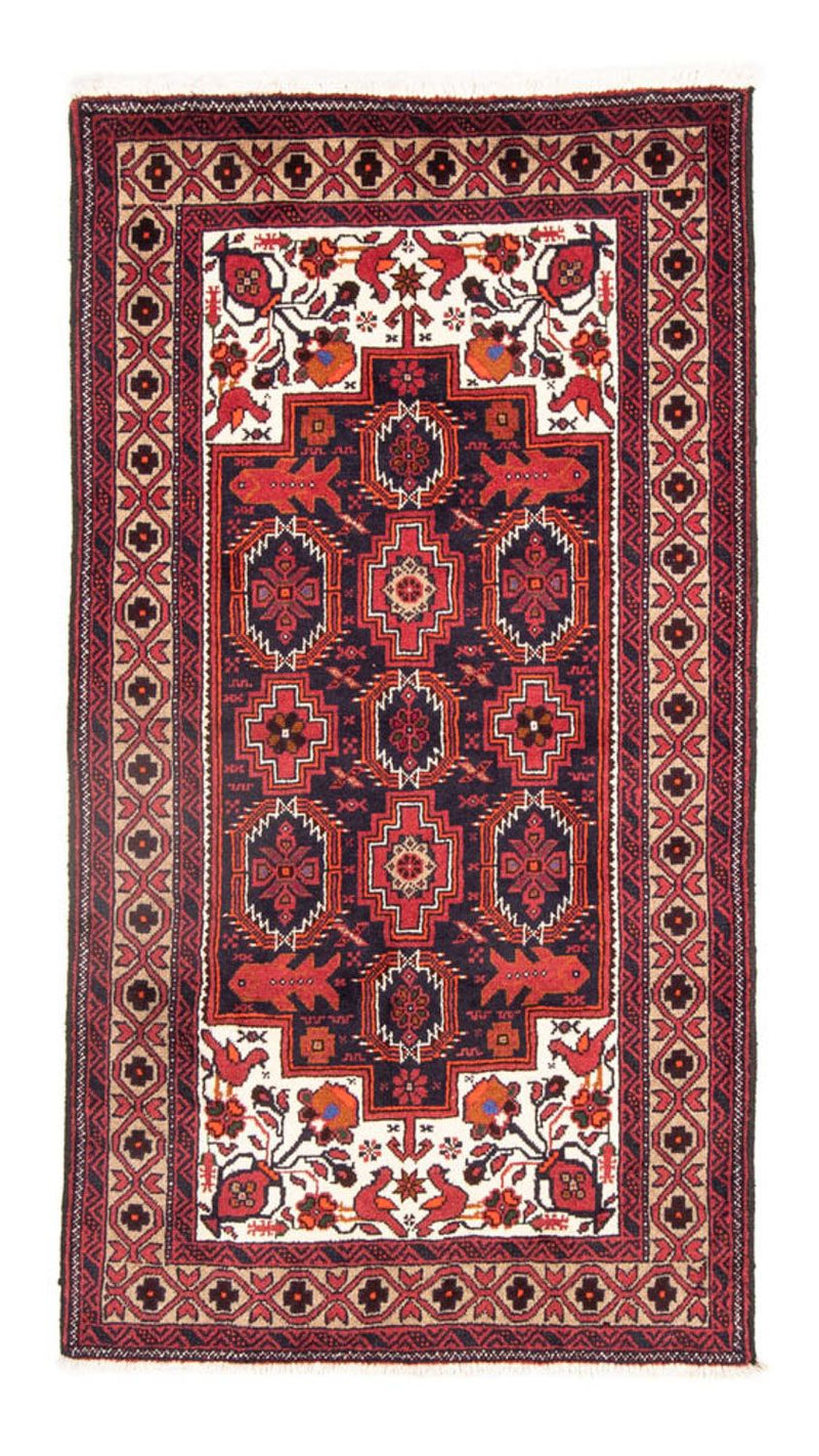 Loper Baluch tapijt - 195 x 106 cm - rood