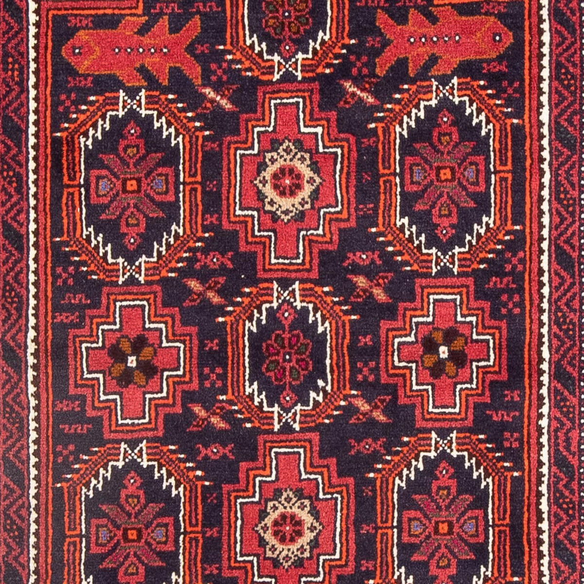 Loper Baluch tapijt - 195 x 106 cm - rood