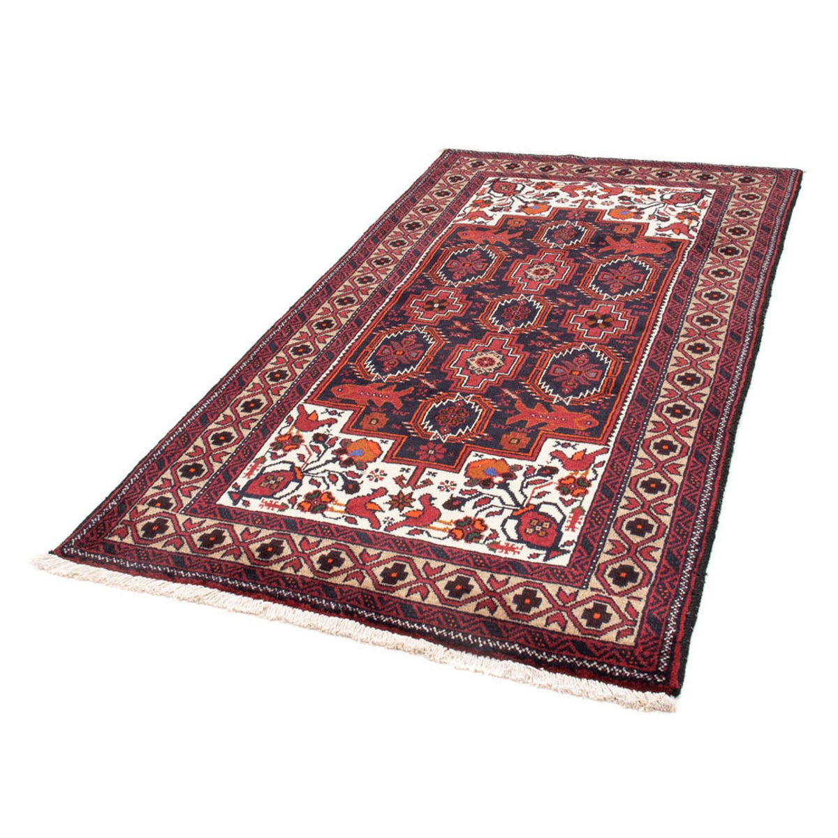 Loper Baluch tapijt - 195 x 106 cm - rood