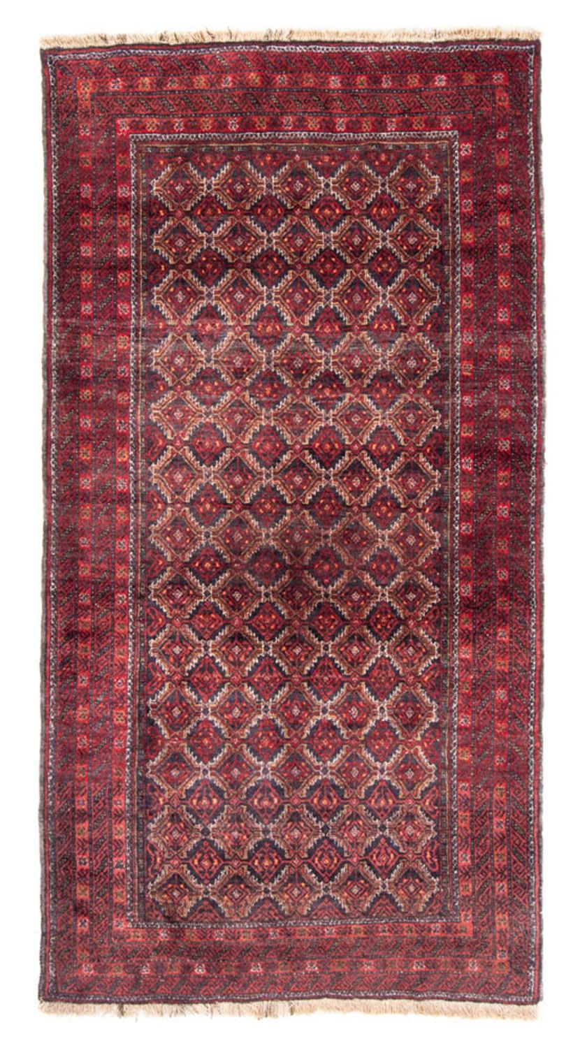 Loper Baluch tapijt - 206 x 107 cm - rood