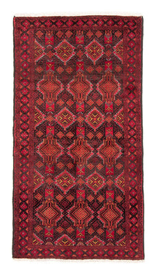 Loper Baluch tapijt - 194 x 105 cm - rood