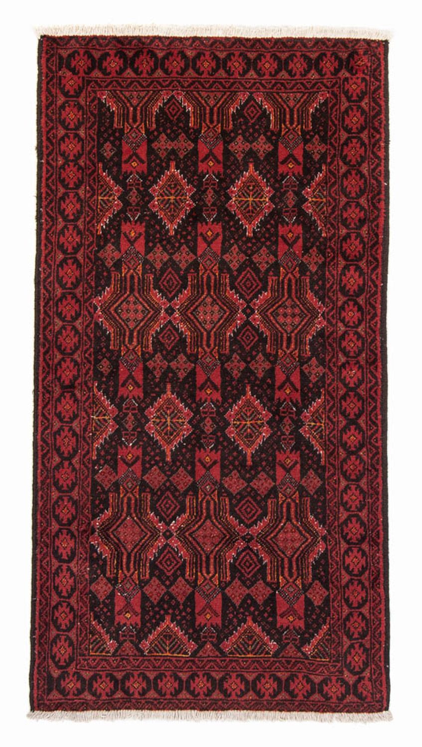 Loper Baluch tapijt - 201 x 99 cm - donkerrood