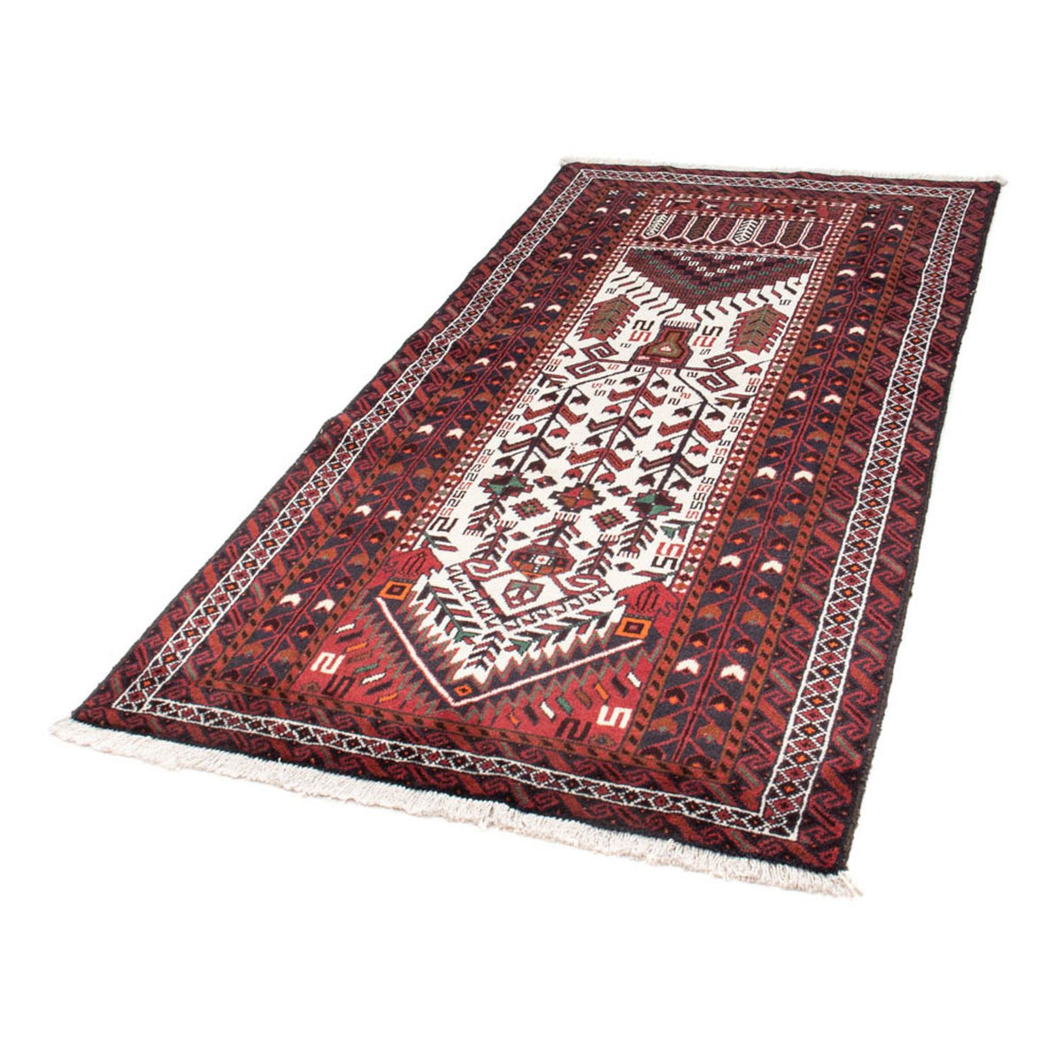Loper Baluch tapijt - 197 x 100 cm - beige