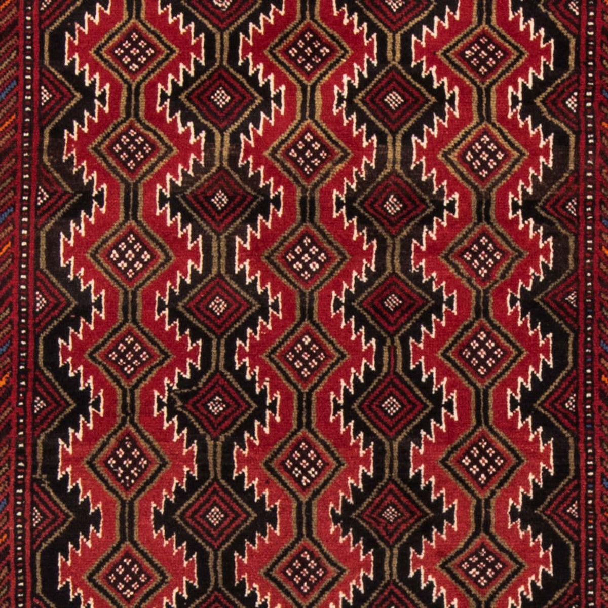 Loper Baluch tapijt - 219 x 110 cm - donkerrood