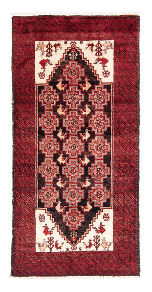 Loper Baluch tapijt - 202 x 100 cm - rood