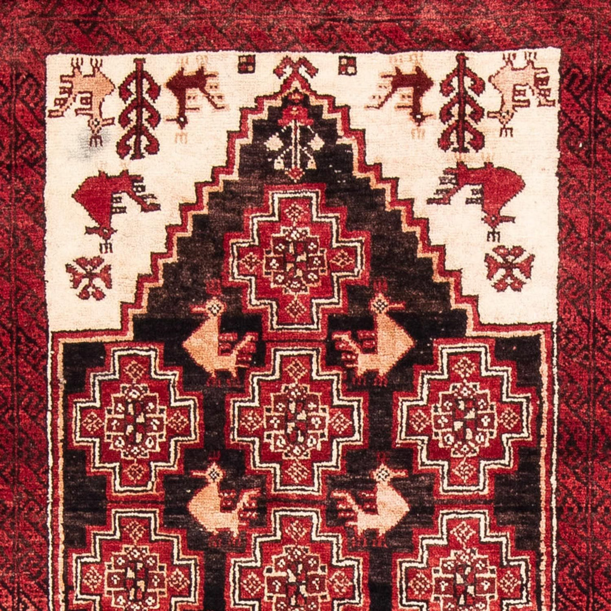 Loper Baluch tapijt - 202 x 100 cm - rood
