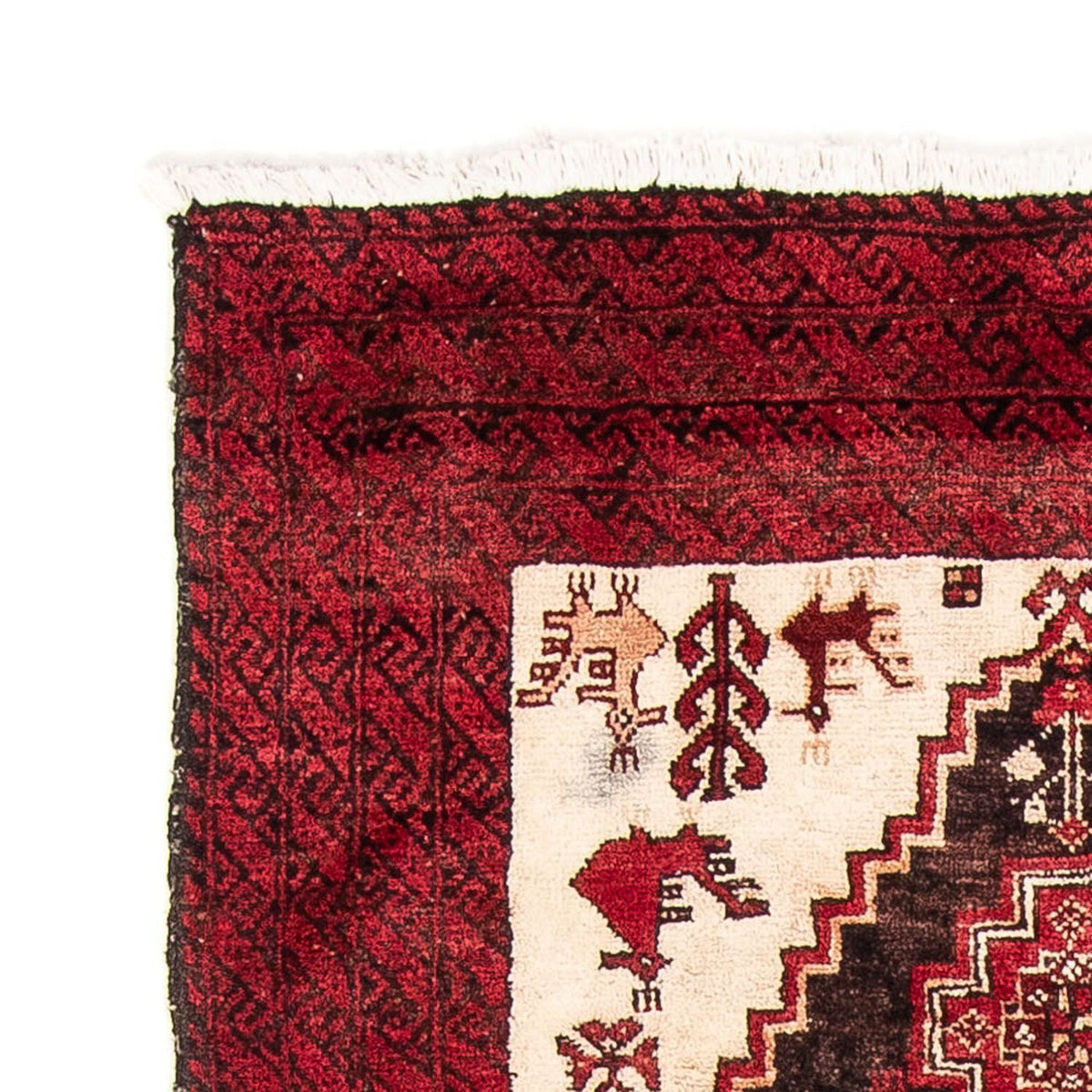 Loper Baluch tapijt - 202 x 100 cm - rood