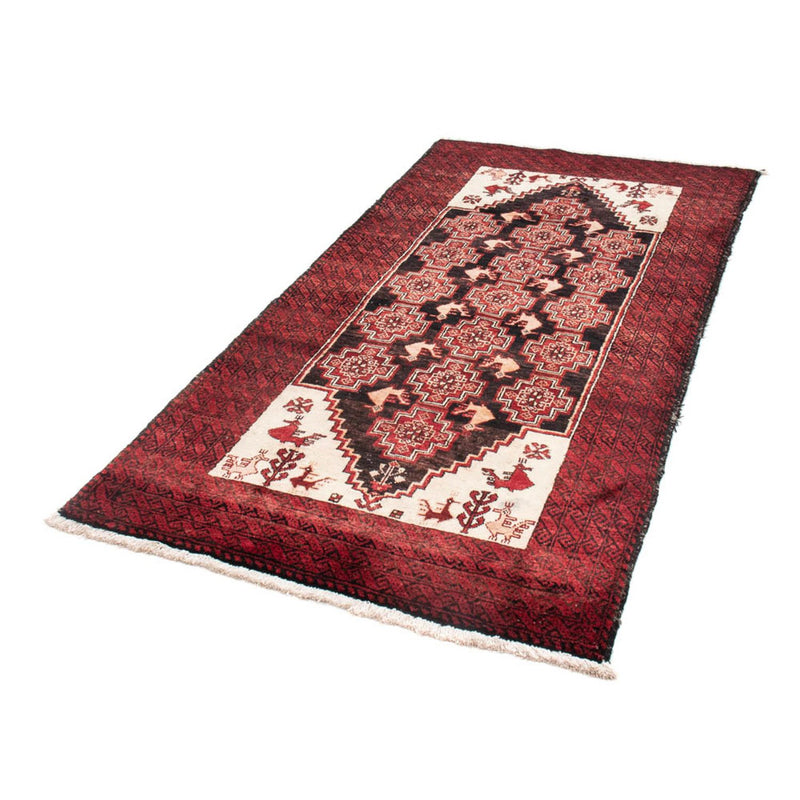 Loper Baluch tapijt - 202 x 100 cm - rood