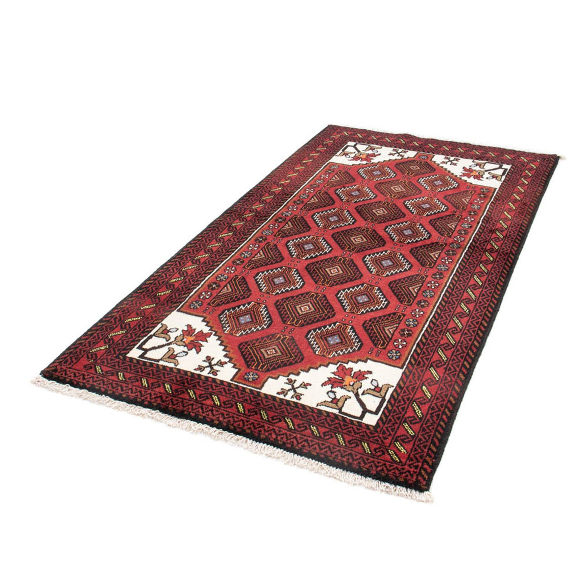 Loper Baluch tapijt - 194 x 102 cm - rood
