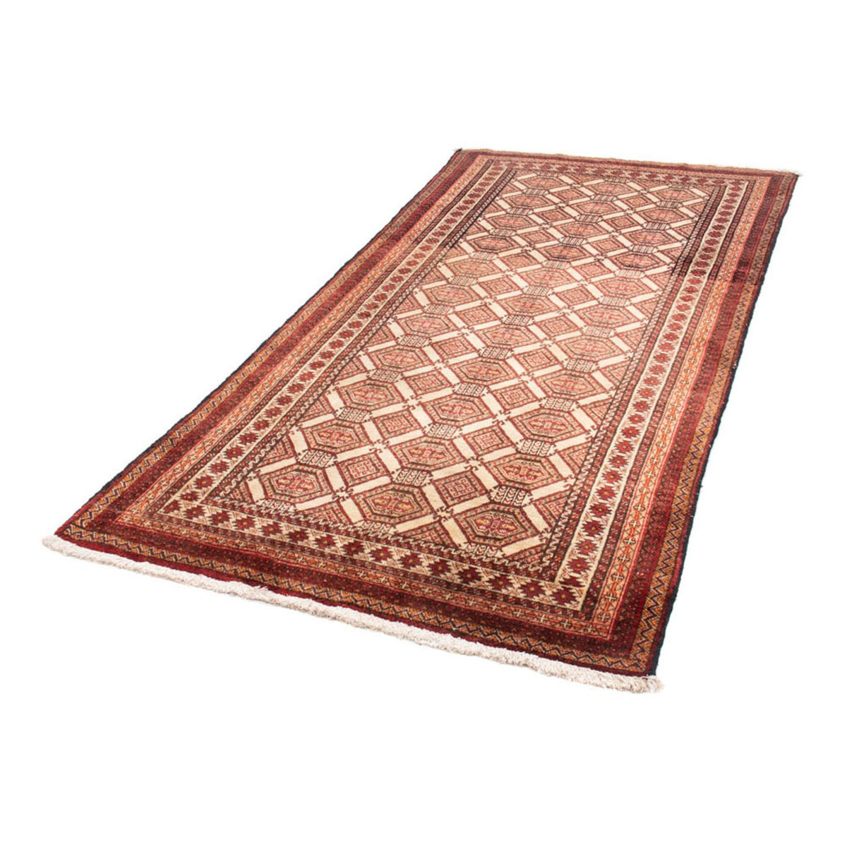 Loper Baluch tapijt - 222 x 111 cm - beige