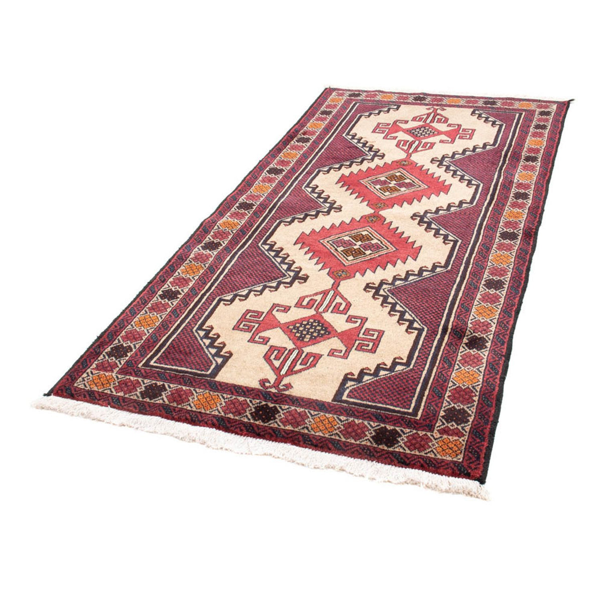 Loper Baluch tapijt - 205 x 103 cm - beige