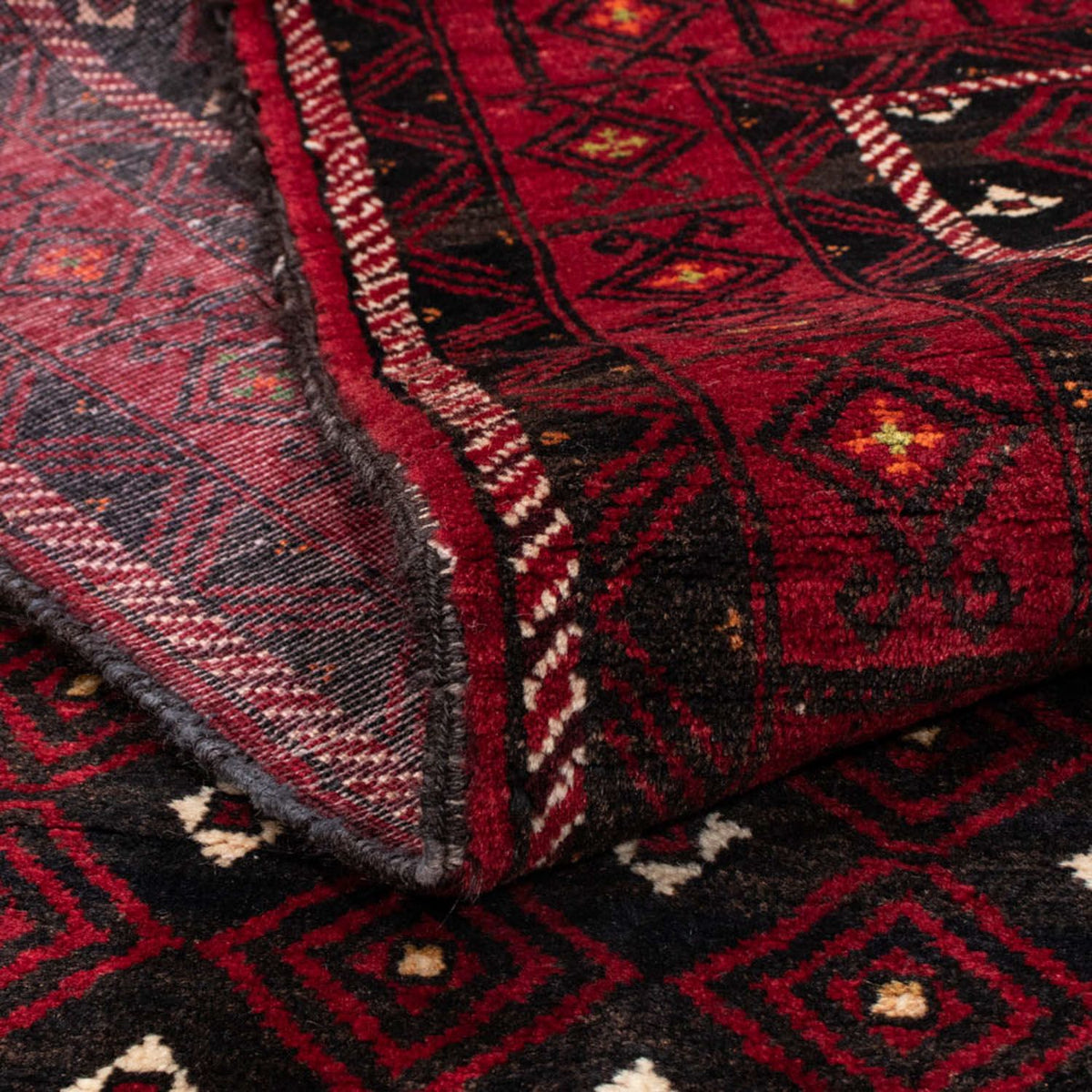 Loper Baluch tapijt - 210 x 114 cm - donkerrood